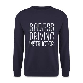 Instructeur de conduite Badass Drive Tutor - Sweat-shirt Unisexe - marine - Devant - Alina (178cm) & Michal (187cm)