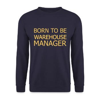 Warehouse Manager Born To Be - Unisex Pullover - Navy - Vorne - Alina (178cm) & Michal (187cm)