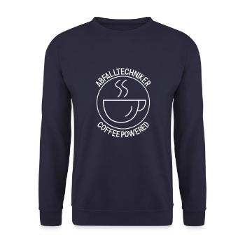 Waste Technician Coffee Powered - Unisex Sweatshirt - navy - Front - Alina (178cm) & Michal (187cm)