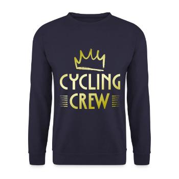 Cycling Crew - Unisex Sweatshirt - navy - Front - Alina (178cm) & Michal (187cm)
