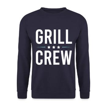 Grill Crew - Unisex Sweatshirt - navy - Front - Alina (178cm) & Michal (187cm)