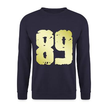89 Number Vintage - Unisex Sweatshirt - navy - Front - Alina (178cm) & Michal (187cm)