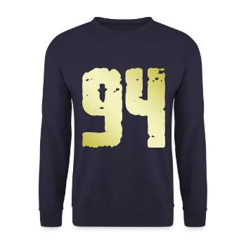 94 Number Vintage - Unisex Sweatshirt - navy - Front - Alina (178cm) & Michal (187cm)