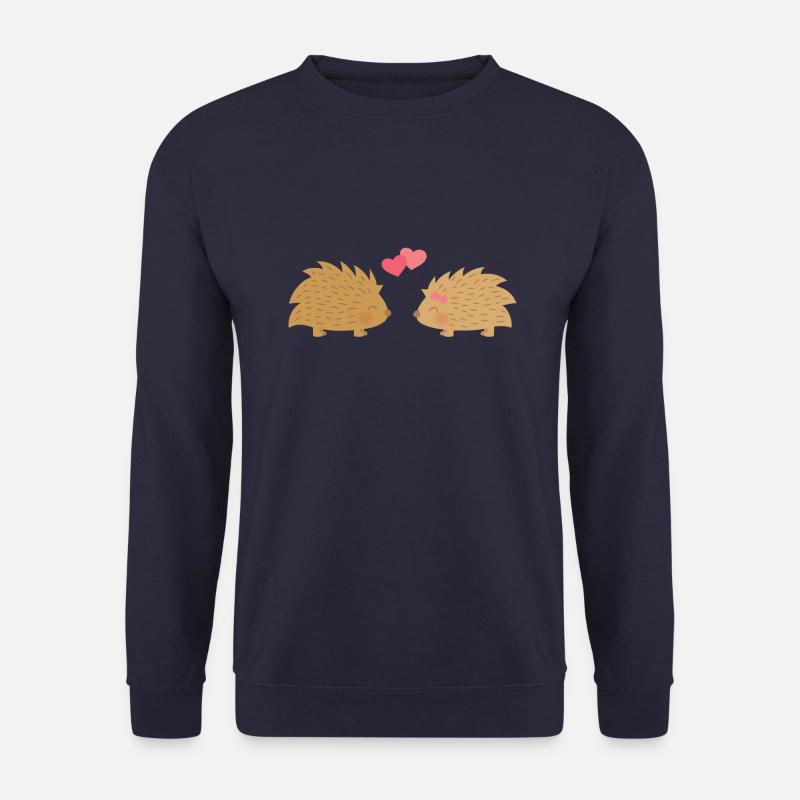 Cute Hedgehogs In Love - Unisex Sweatshirt - navy