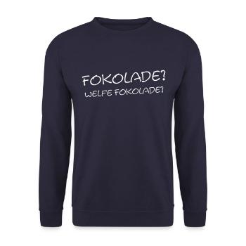 FOKOLADE ? WELFE FOKOLADE ? Le mobile de Nascher ! - Sweat-shirt Unisexe - marine - Devant - Alina (178cm) & Michal (187cm)