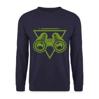 Fernglas Fernrohr - Unisex Pullover - Navy - Vorne - Alina (178cm) & Michal (187cm)