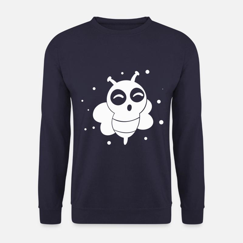 funny bee - nature - insect - Unisex Sweatshirt - navy