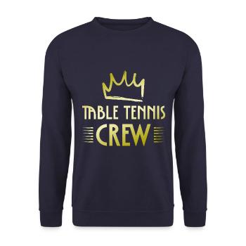 Table Tennis Crew - Unisex Pullover - Navy - Vorne - Alina (178cm) & Michal (187cm)