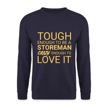 Storeman Crazy - Unisex Sweatshirt - navy - Front - Alina (178cm) & Michal (187cm)