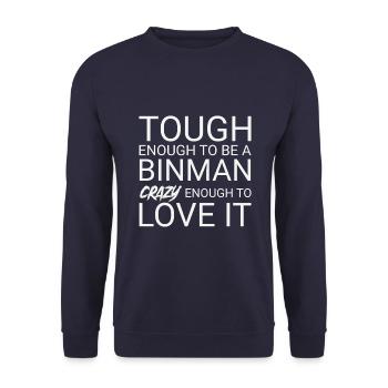 Binman Crazy - Unisex Sweatshirt - navy - Front - Alina (178cm) & Michal (187cm)