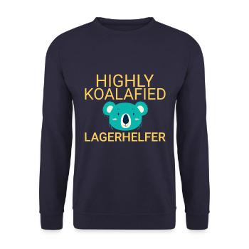 Lagerhelfer Koalafied - Unisex Pullover - Navy - Vorne - Alina (178cm) & Michal (187cm)