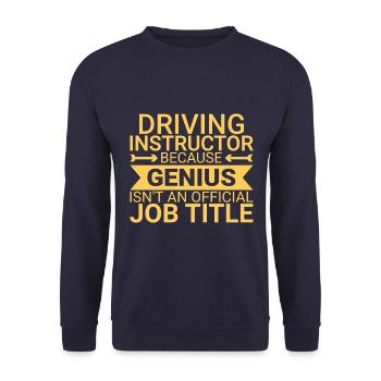 Instructeur de conduite Genius Drive Tutor - Sweat-shirt Unisexe - marine - Devant - Alina (178cm) & Michal (187cm)