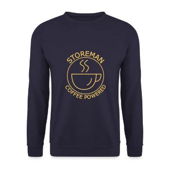 Storeman Coffee Powered - Unisex Sweatshirt - navy - Front - Alina (178cm) & Michal (187cm)