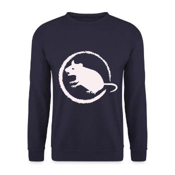 rat dangereux - rongeur - Sweat-shirt Unisexe - marine - Devant - Alina (178cm) & Michal (187cm)
