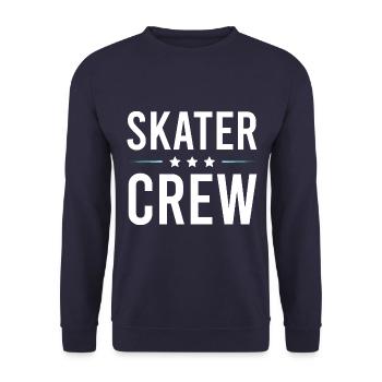 Skater Crew - Unisex Pullover - Navy - Vorne - Alina (178cm) & Michal (187cm)