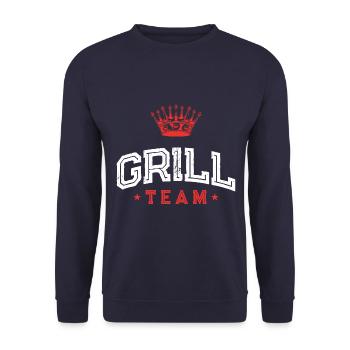 Grill Team - Unisex Pullover - Navy - Vorne - Alina (178cm) & Michal (187cm)