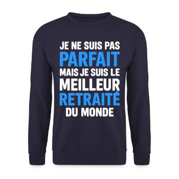 Meilleur retraité cadeau départ à la retraite - Sweat-shirt Unisexe - marine - Devant - Alina (178cm) & Michal (187cm)