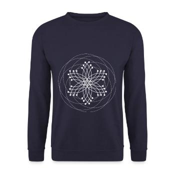 Symbol Spirituell Kornkreis - Unisex Pullover - Navy - Vorne - Alina (178cm) & Michal (187cm)