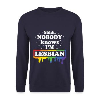 LBGT Drapeau Gay Pride Lesbienne Humaine - Sweat-shirt Unisexe - marine - Devant - Alina (178cm) & Michal (187cm)