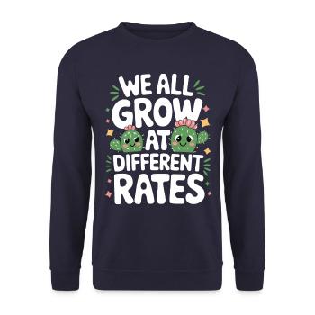 Cactus Cacti Desert Plant - Unisex Sweatshirt - navy - Front - Alina (178cm) & Michal (187cm)