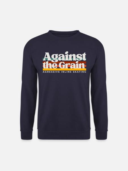Against the Grain, Inline Skating, Roller skating - Unisex Pullover - Navy