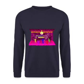 Disco, Pink, 80s, Retro, Party, Old School - Unisex Sweatshirt - navy - Front - Alina (178cm) & Michal (187cm)