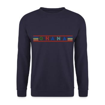 GHANA - Unisex Sweatshirt - navy - Front - Alina (178cm) & Michal (187cm)