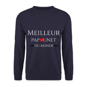 Meilleur Papa du monde - Sweat-shirt Unisexe - marine - Devant - Alina (178cm) & Michal (187cm)