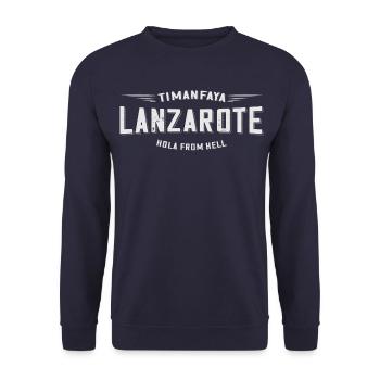 lanzarote 10 spain canary nature holiday island - Unisex Sweatshirt - navy - Front - Alina (178cm) & Michal (187cm)