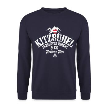 Kitzbuhel Freestyle riders Austrian Alps - Unisex Sweatshirt - navy - Front - Alina (178cm) & Michal (187cm)