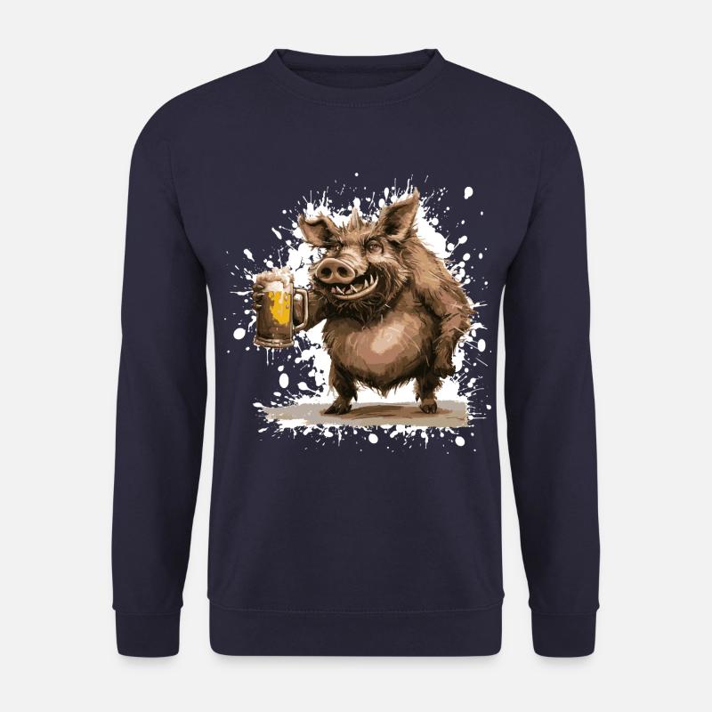 Schwein Bier Wildschwein - Unisex Pullover - Navy