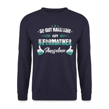 Informatiker Programmierer Informatik Spruch - Unisex Pullover - Navy - Vorne - Alina (178cm) & Michal (187cm)