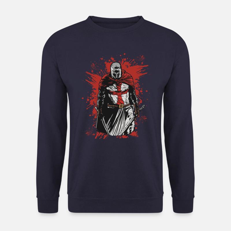 Crusader Knights Templar Deus Vult Knight Templar - Unisex Sweatshirt - navy