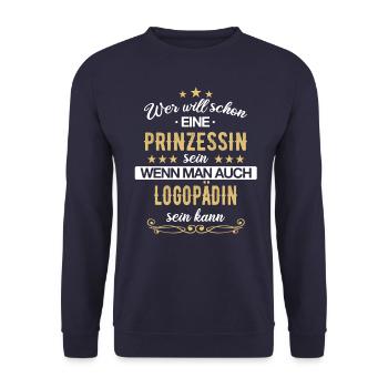Logopädin Logopädie Rehabilitation Beruf Spruch - Unisex Pullover - Navy - Vorne - Alina (178cm) & Michal (187cm)