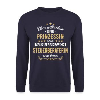 Steuerberaterin Steuer Steuerberatung Beruf Spruch - Unisex Pullover - Navy - Vorne - Alina (178cm) & Michal (187cm)