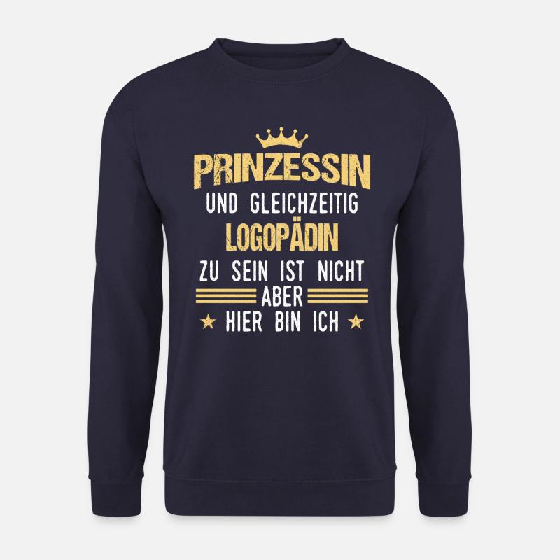 Logopädin Logopädie Rehabilitation Beruf Spruch - Unisex Pullover - Navy