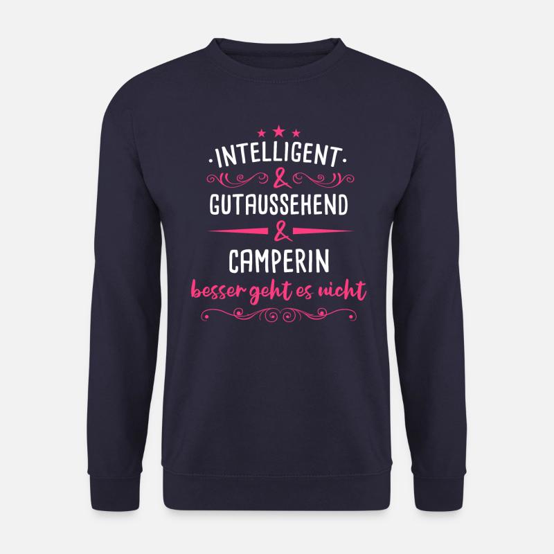 Camping Wohnwagen Camper Wohnmobil Campen - Unisex Pullover - Navy