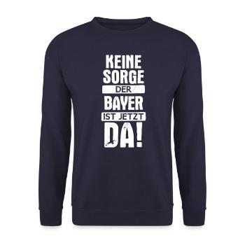 Bayern bayrisch Bayer Deutschland Heimat Spruch - Unisex Pullover - Navy - Vorne - Alina (178cm) & Michal (187cm)