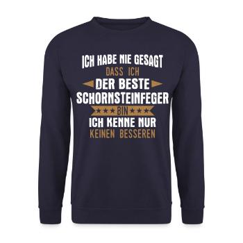 Schornsteinfeger Rauchfangkehrer Kaminkehrer - Unisex Pullover - Navy - Vorne - Alina (178cm) & Michal (187cm)