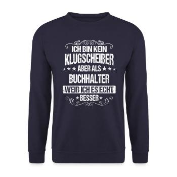 Buchhalter Buchhaltung Finanzbuchhaltung Spruch - Unisex Pullover - Navy - Vorne - Alina (178cm) & Michal (187cm)