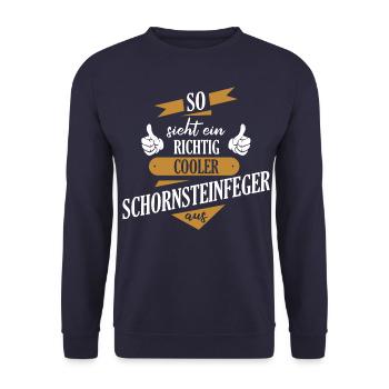 Schornsteinfeger Rauchfangkehrer Kaminkehrer - Unisex Pullover - Navy - Vorne - Alina (178cm) & Michal (187cm)