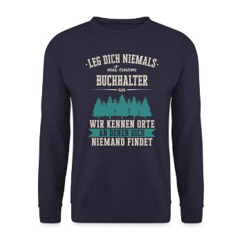 Buchhalter Buchhaltung Finanzbuchhaltung Spruch - Unisex Pullover - Navy - Vorne - Alina (178cm) & Michal (187cm)