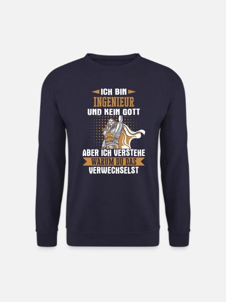 Ingenieur Maschinenbau Spruch - Unisex Pullover - Navy