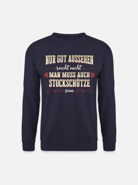 Stockschießen Eisstockschießen Eisstock Spruch - Unisex Pullover - Navy