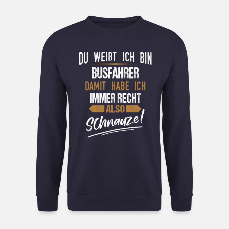 Busfahrer Busfahrerin Bus Reisebus Beruf Spruch - Unisex Pullover - Navy