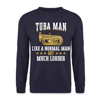 Tuba Tuba Player Instrument Dicton - Sweat-shirt Unisexe - marine - Devant - Alina (178cm) & Michal (187cm)