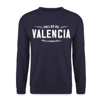 valencia fallas feuerwerk spanien pyro urlaub - Unisex Pullover - Navy - Vorne - Alina (178cm) & Michal (187cm)