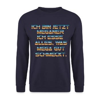 ICH ESSE ALLE - Unisex Pullover - Navy - Vorne - Alina (178cm) & Michal (187cm)