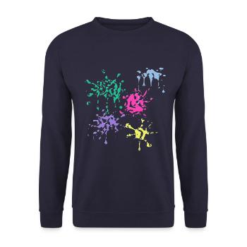 Taches de couleur - Sweat-shirt Unisexe - marine - Devant - Alina (178cm) & Michal (187cm)