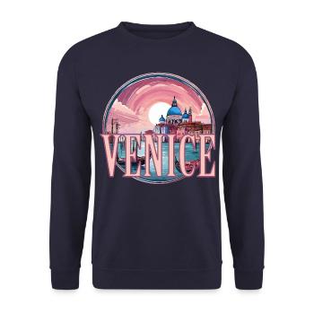 Venice Venice Italy Italy holidays - Unisex Sweatshirt - navy - Front - Alina (178cm) & Michal (187cm)